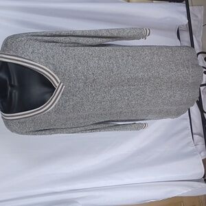 Poof heather gray Boho V-neck lightweight sweater dress
